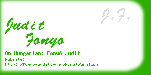 judit fonyo business card