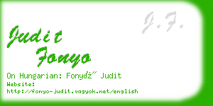 judit fonyo business card